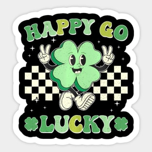 Go Shamrock Groovy St Patricks Day Women Girls Sticker